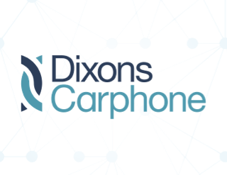 Dixons Carphone Navy Blue Logo, Mobilise Blue Nodes Background