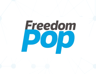 FreedomPop Blue and Black Logo, Mobilise Blue Nodes Background