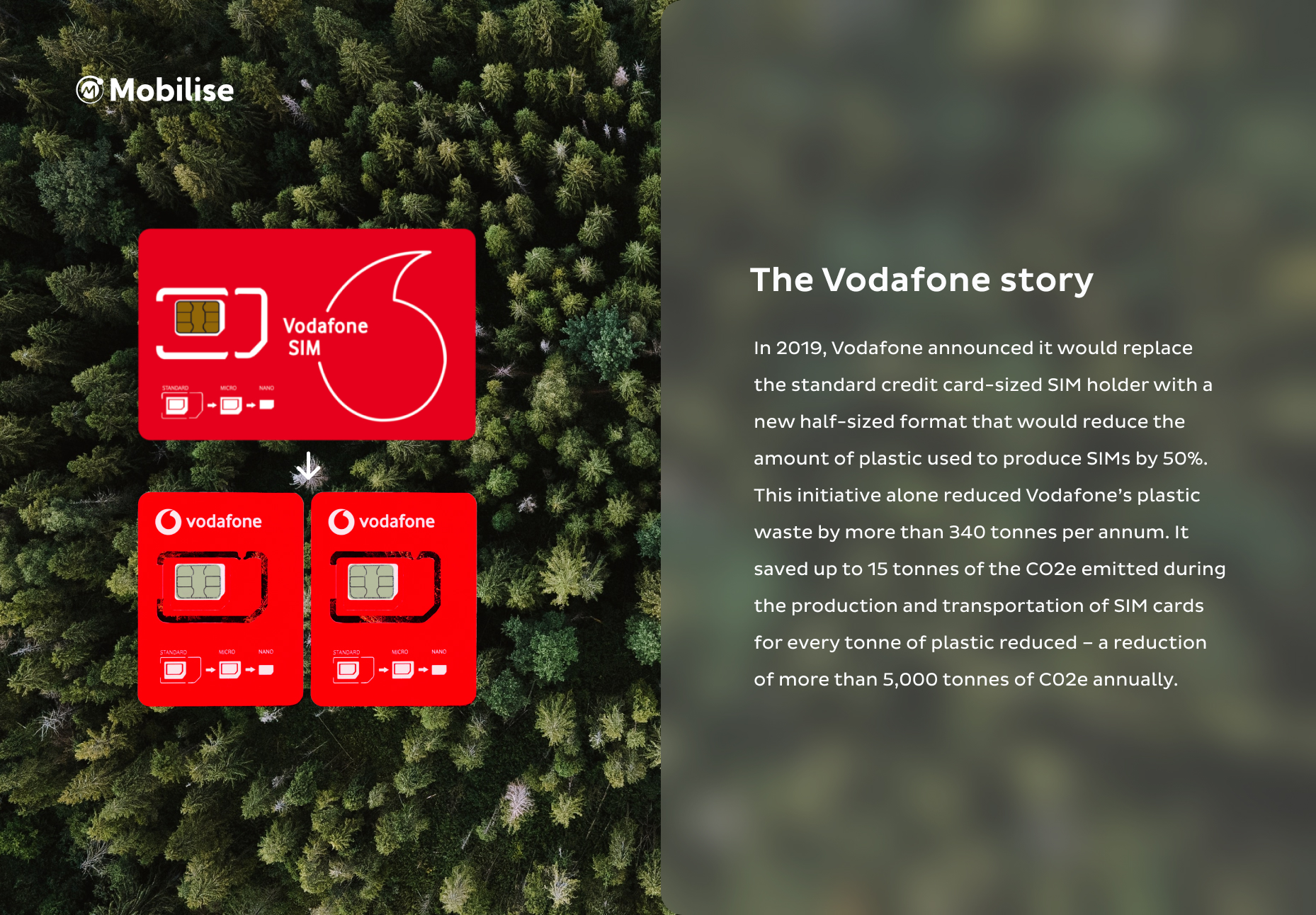 Image describing Vodafone's sustainability efforts