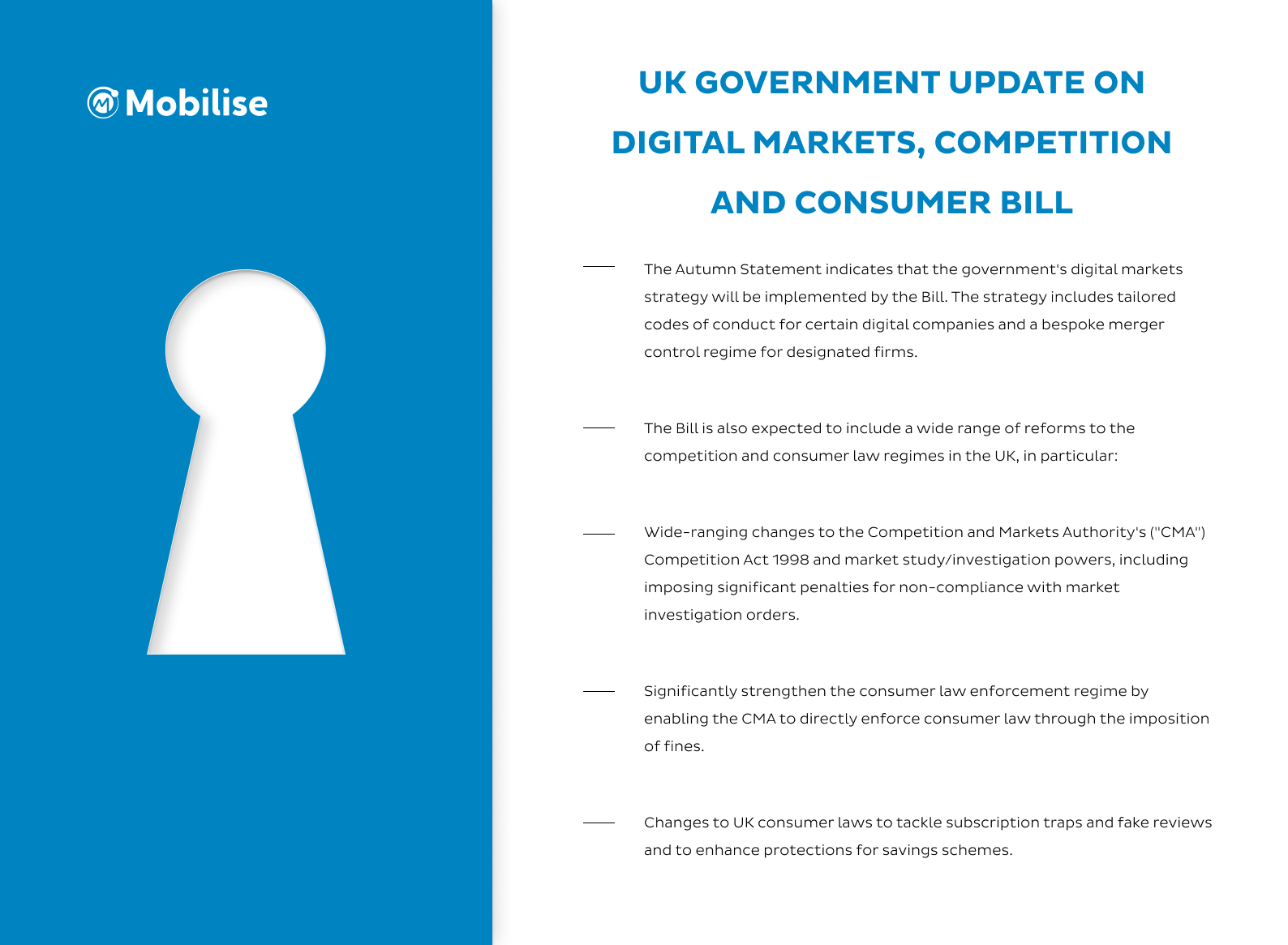 Key takeaways from the UK Government Update on Digital Markets, Competition and Consumer Bill