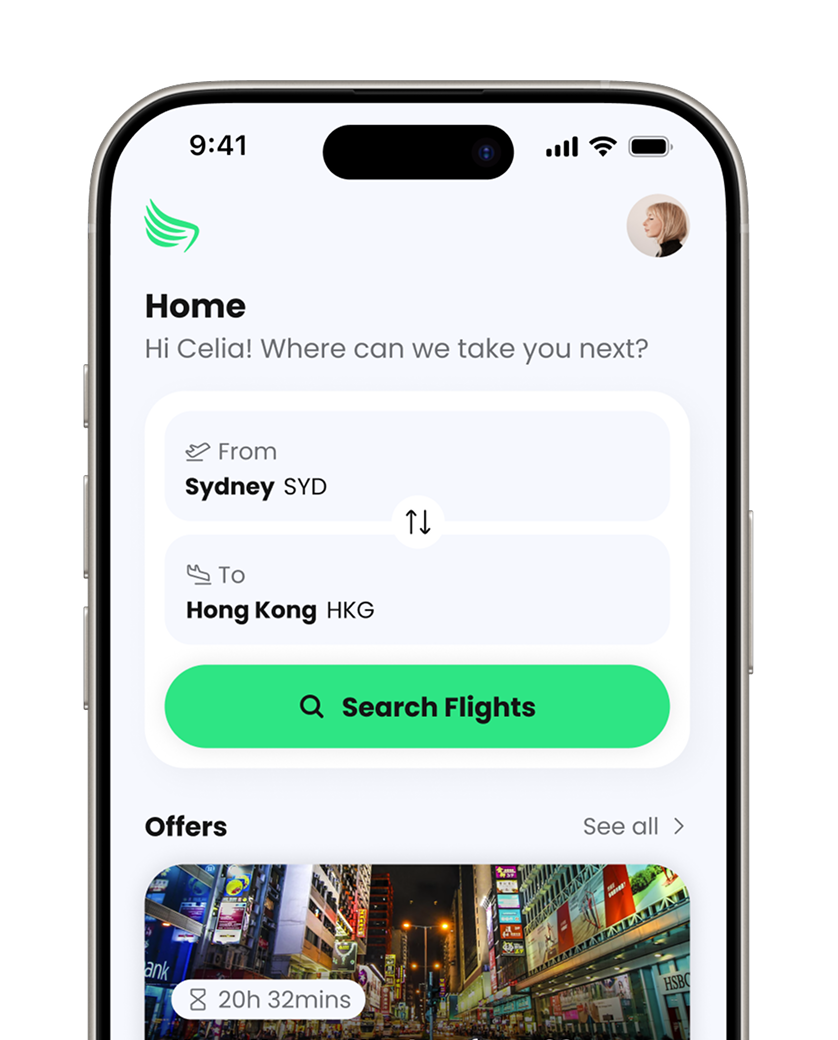 Example dashboard app on travel agency