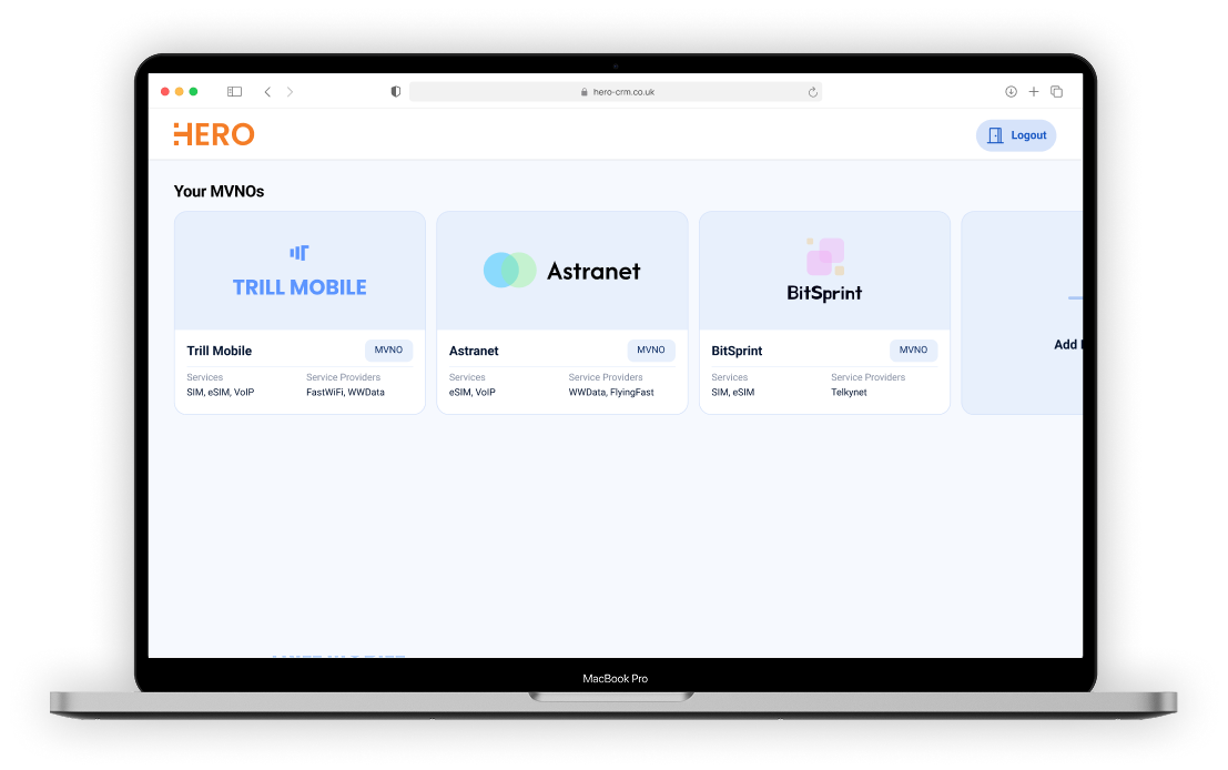 Multiple MVNEs management